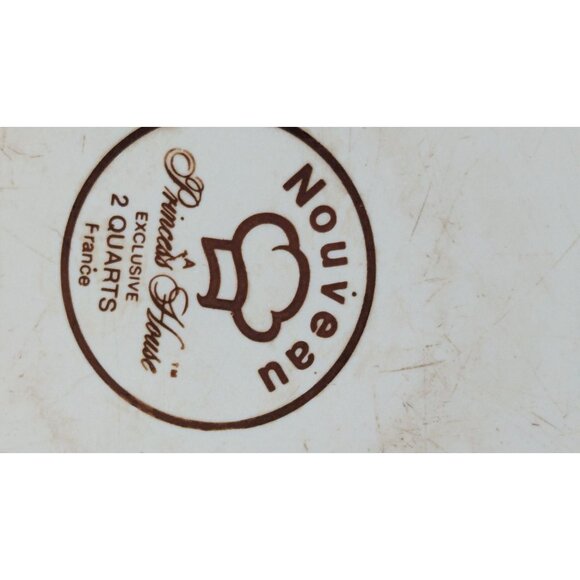 Princess House Nouveau White 2 Quart Saucepan With Glass Lid & Blue Removable Ha - Picture 7 of 7